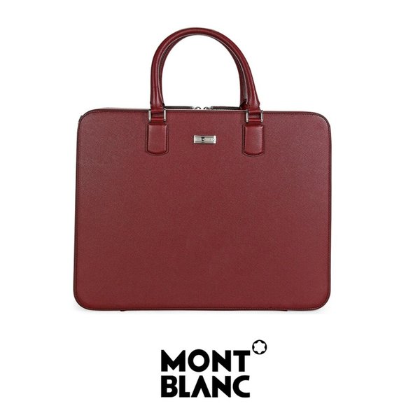 Montblanc Men's Meisterstuck Burgundy Leather Document Case MB109619